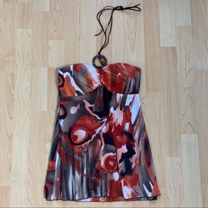 Printed Sleeveless Halter Top